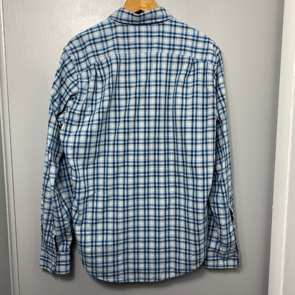 BONOBOS Blue and White Plaid Button Down Shirt - Picture 4 of 4